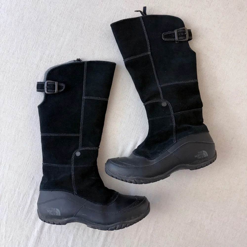 The‎ North Face Anna Purna 8.5 Black Tall Waterproof Primaloft Winter Boots